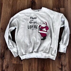 The Laundry Room Gray Santa Crewneck Sweater